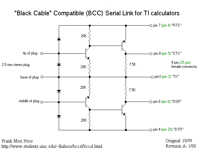 [Electrical Schematic of BCC Serial Cable]